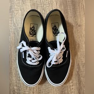 Classic Black Vans, only worn outside once, new condition